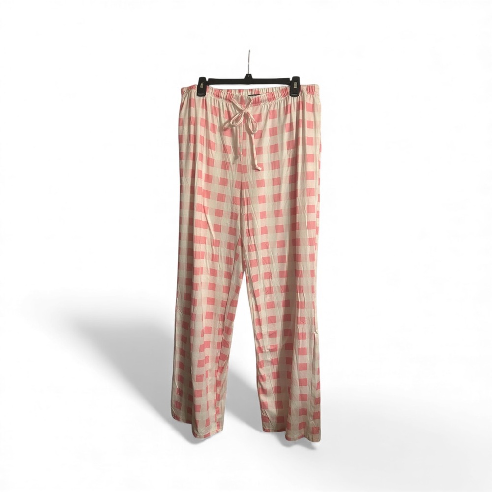 FREEFOX Reef Pink and White Checkered Lounge Pants